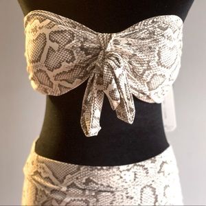 Two piece snake skin outfit